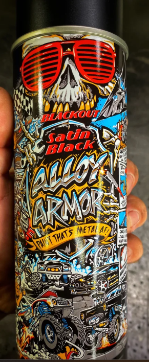 Alloy Armor NON Weldable Paint – BLACKOUT Satin Black (6 PACK) - Mike's Shock Shop