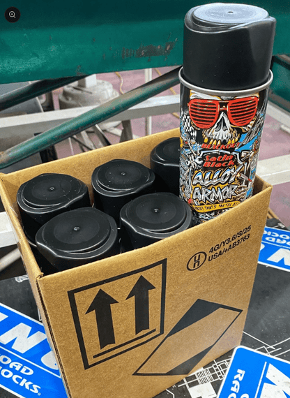 Alloy Armor NON Weldable Paint – BLACKOUT Satin Black (6 PACK) - Mike's Shock Shop