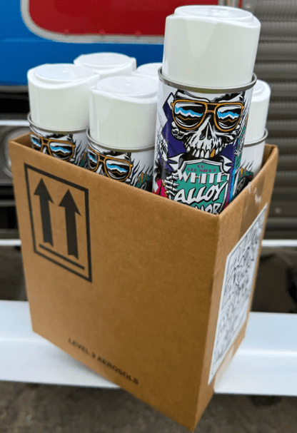 Alloy Armor NON Weldable Paint – UP ALL NIGHT WHITE (6 PACK) - Mike's Shock Shop