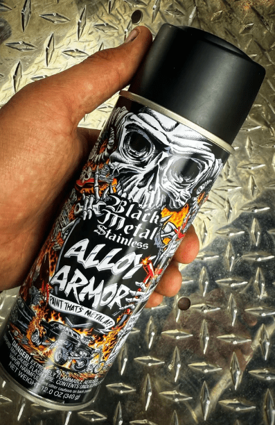 Alloy Armor Weldable Paint – Stealth Satin Black (Single Can) - Mike's Shock Shop